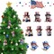 4th of July Hanging Decorations Independence Day Ball Cat Ornaments USA 250th Anniversary Patriotic Tree Decor Acrylic Red Blue White Ornaments for Memorial Day Party 8 Pcs